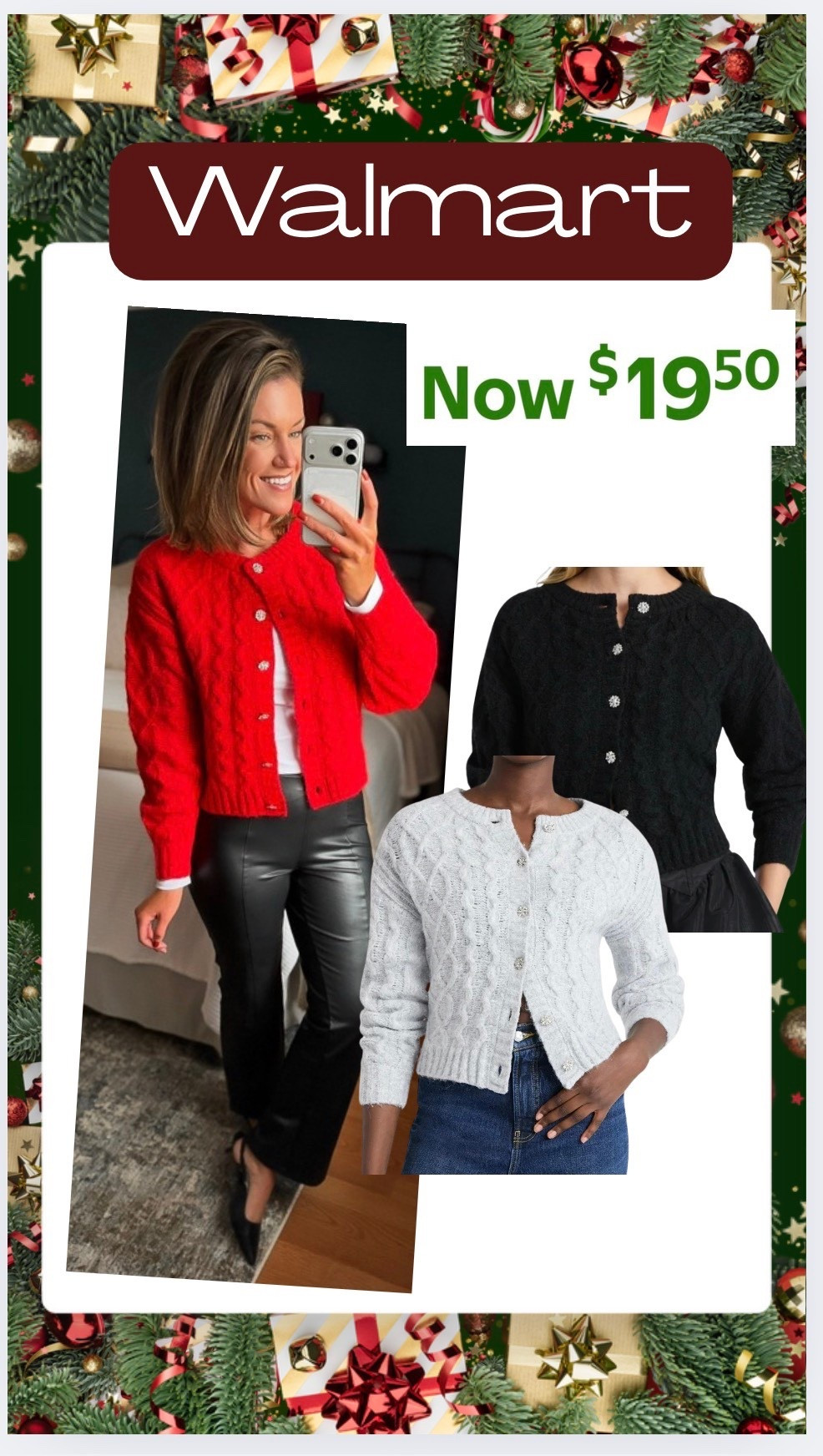 Festive cardigans less than $20
Wearing small 

#LTKSeasonal #LTKHoliday