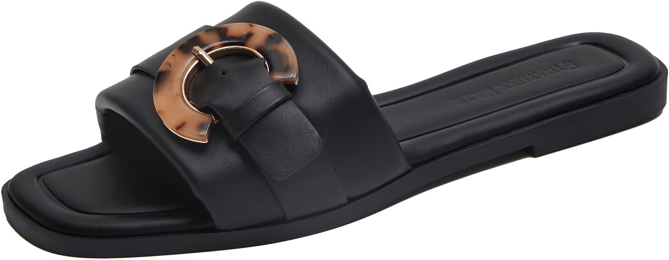 Stratuxx Kaze Women's Dressy Summer Flat Sandals Slip on Slide Sandals with Buckle for Women Size... | Amazon (US)