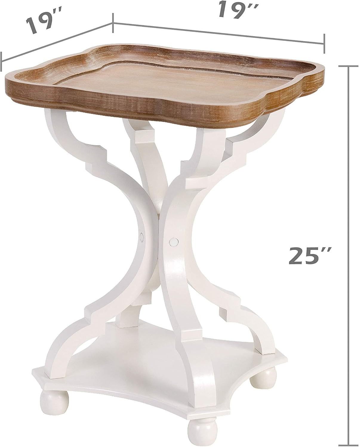 COZAYH Rustic Farmhouse Cottagecore Accent End Table, Natural Tray Top Side Table Nightstand for ... | Amazon (US)