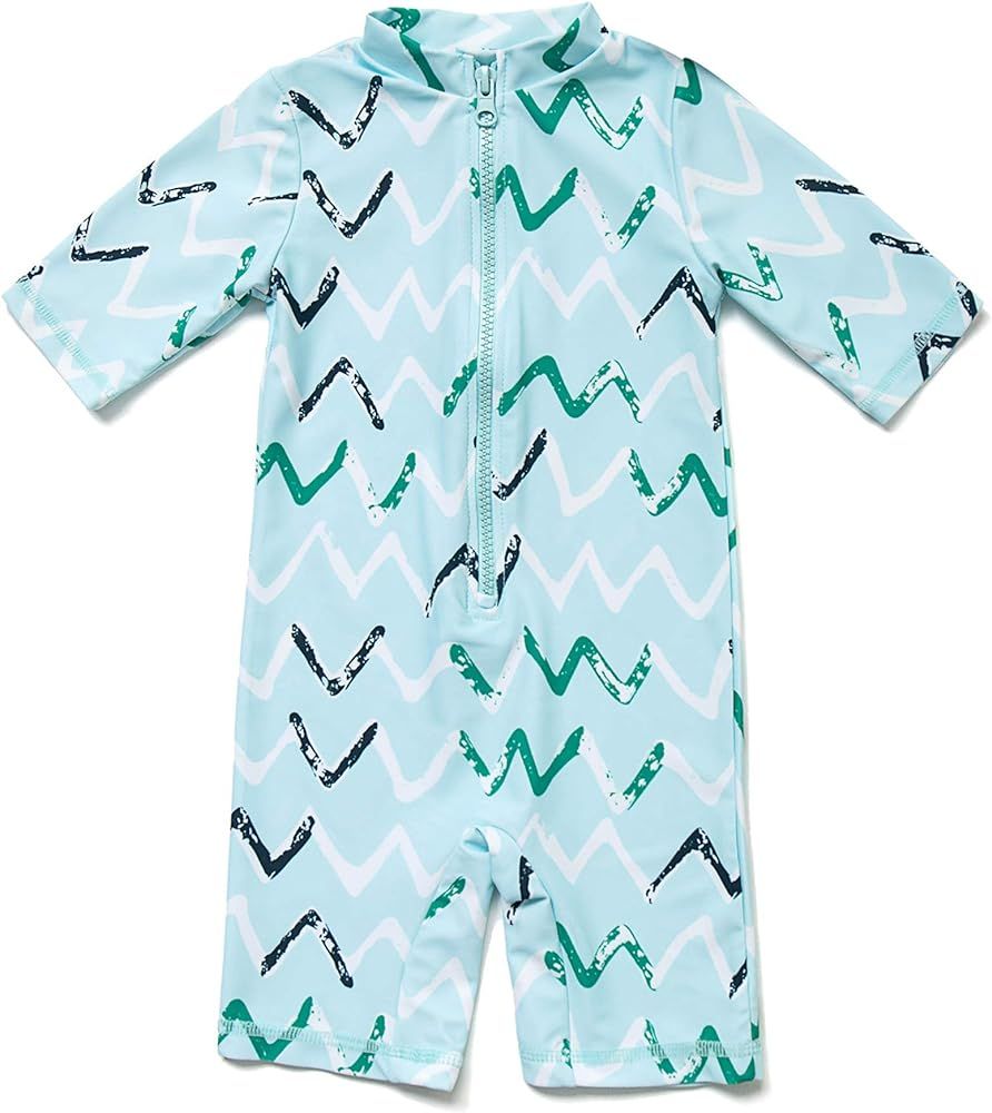 Baby Boy UV Swimsuit UPF 50+ Sun Protection S/S One Piece Kids Sunsuit Zipper | Amazon (US)