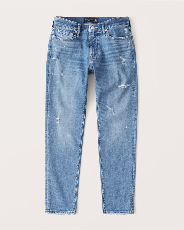 Ripped Athletic Skinny Jeans | Abercrombie & Fitch (US)
