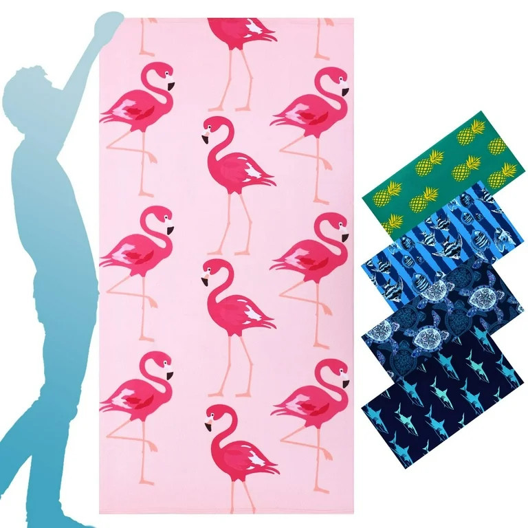 Oversized Terry Beach Towel 36 x 72 in Microfiber Soft Extra Large Long XL Pool Swim Towels,Quick... | Walmart (US)