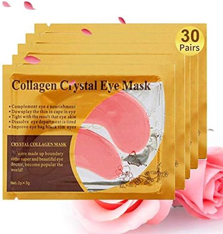 Under Eye Patches, 30 Pairs Pink Eye Mask, Eye Gel Pads With Collagen, Eyes Treatment for Reducin... | Amazon (US)