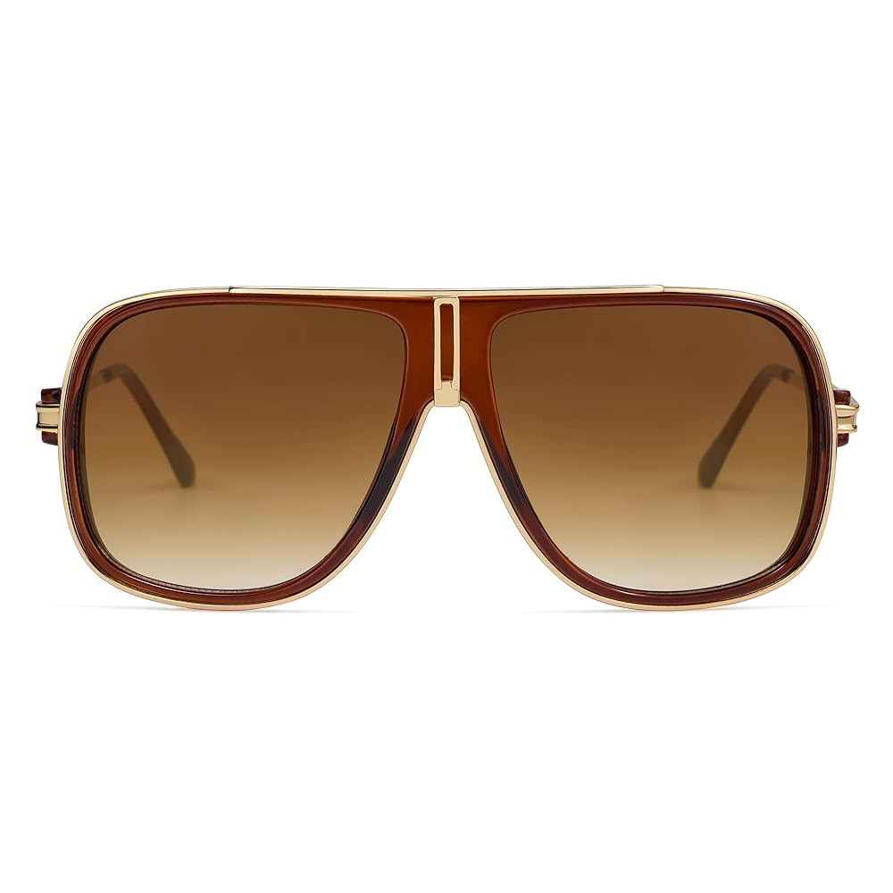 Retro Aviator Sunglasses for Women Men Oversized 70s 90s Square Womens Mens Sunnies AP3683 | Amazon (US)