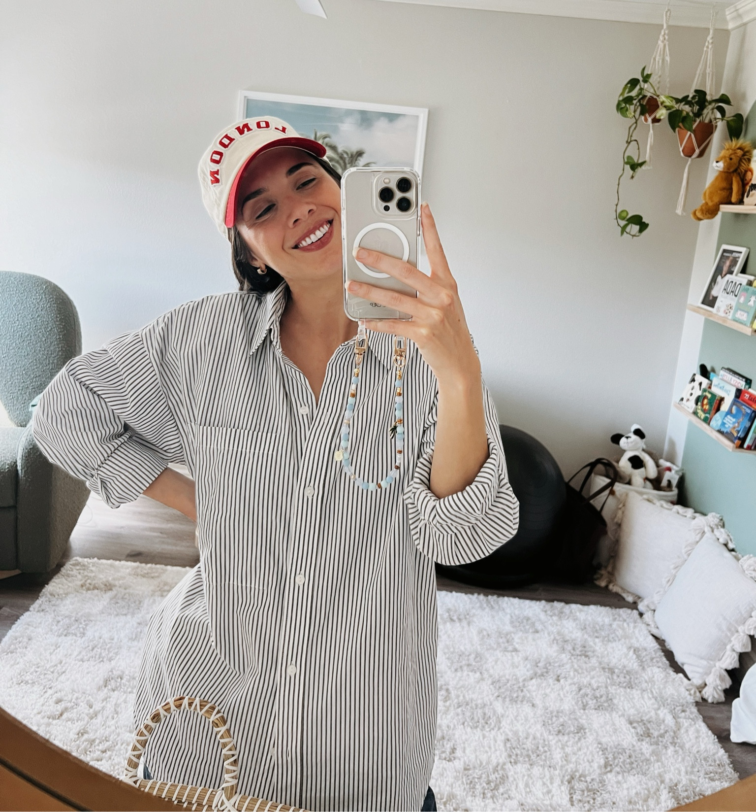 poplin shirt, baseball cap, and straight leg jeans 

#LTKSeasonal #LTKfindsunder50