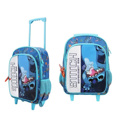 Disney's Stitch 16" Rolling Travel Backpack With Wheels And A Keychain | Target