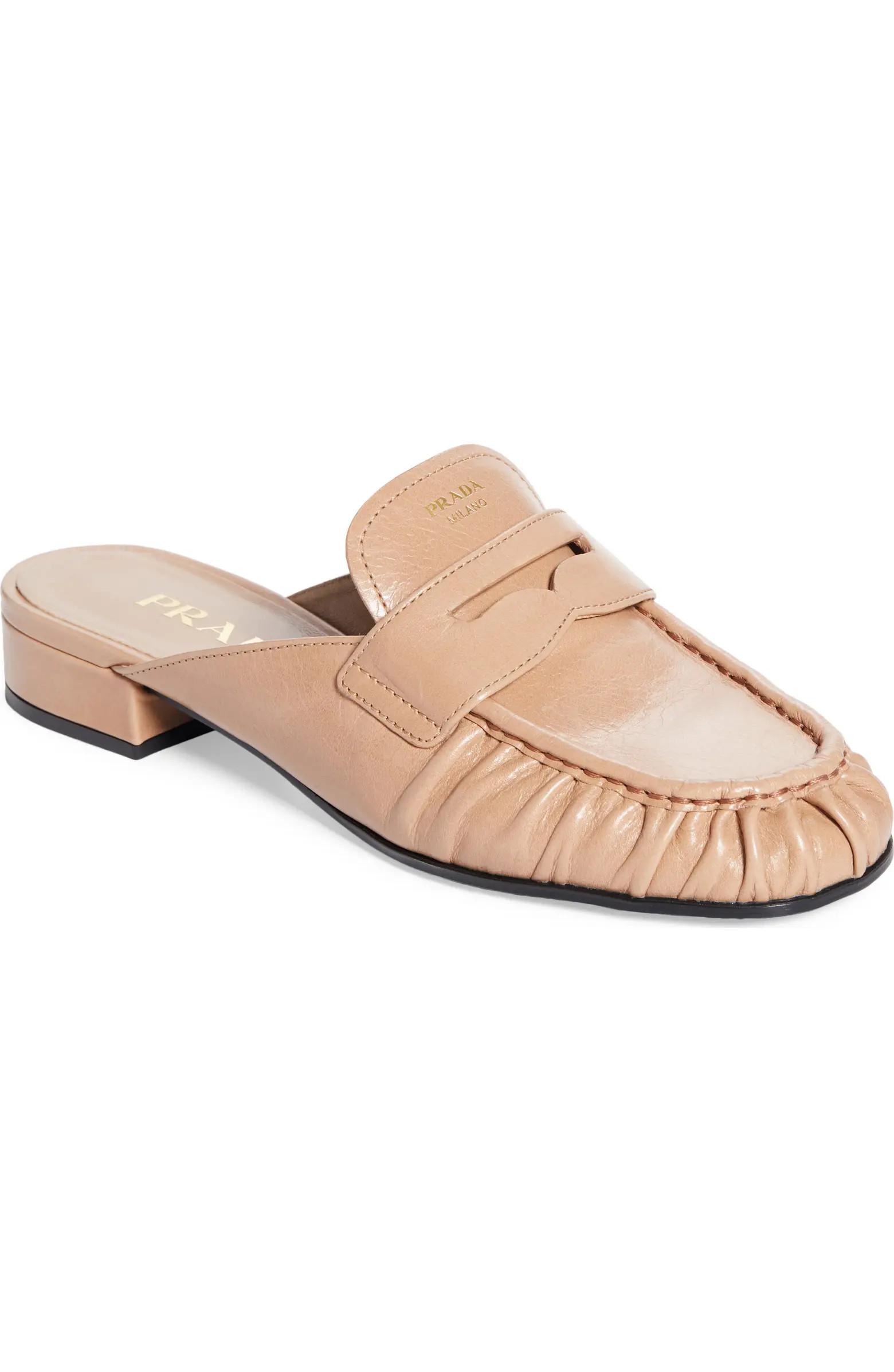 Ruched Apron Toe Penny Loafer Mule (Women) | Nordstrom