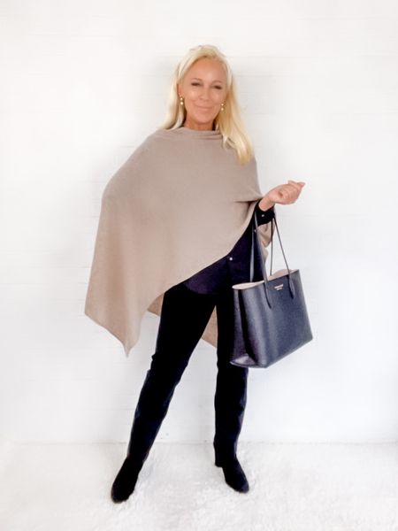 Travel Outfit / Sophisticated Style / Cashmere Poncho 

#LTKitbag #LTKSeasonal #LTKtravel