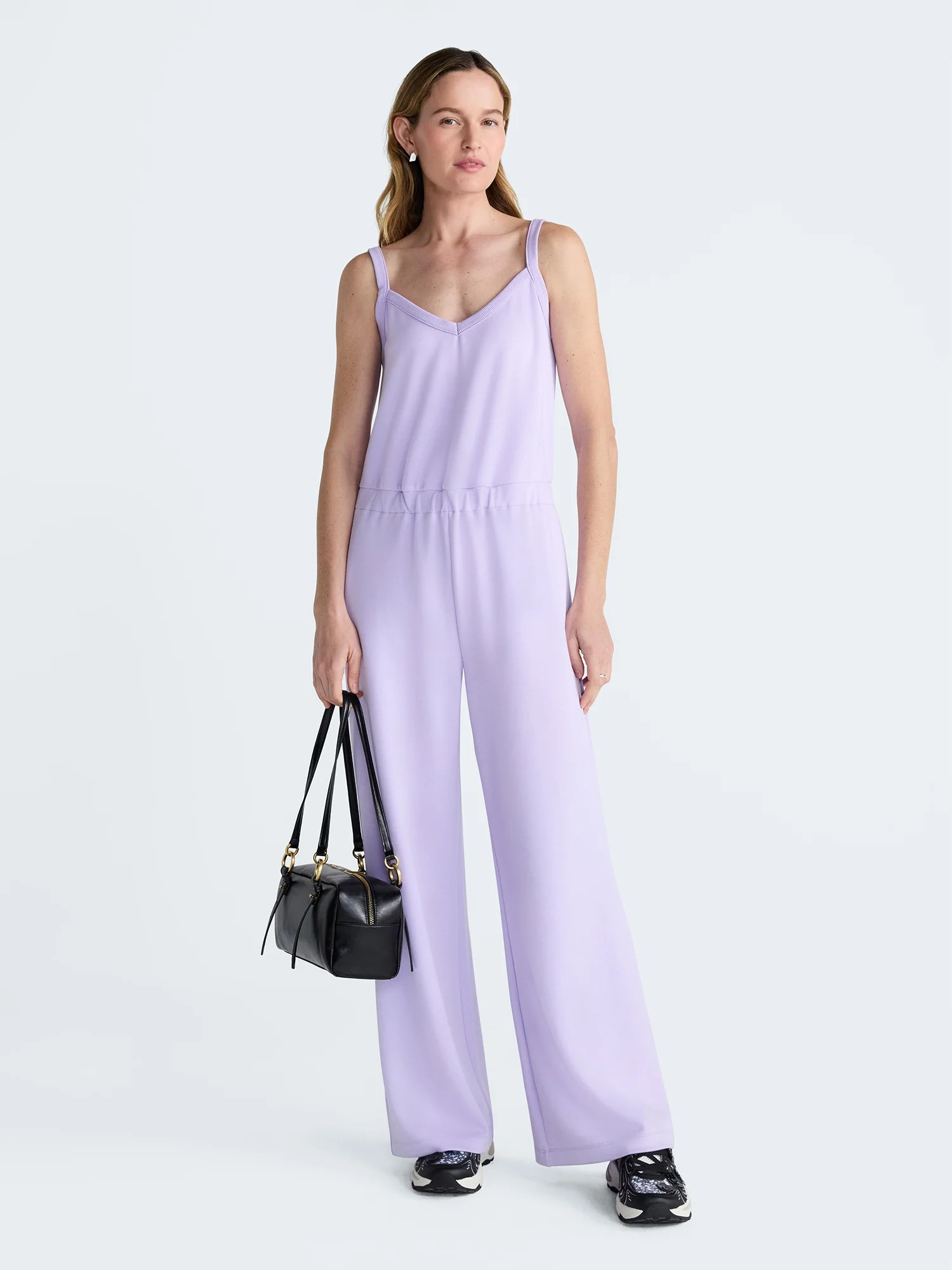 Scoop Women's and Women's Plus Scubaknit Tank Jumpsuit, Sizes XS-4X - Walmart.com | Walmart (US)