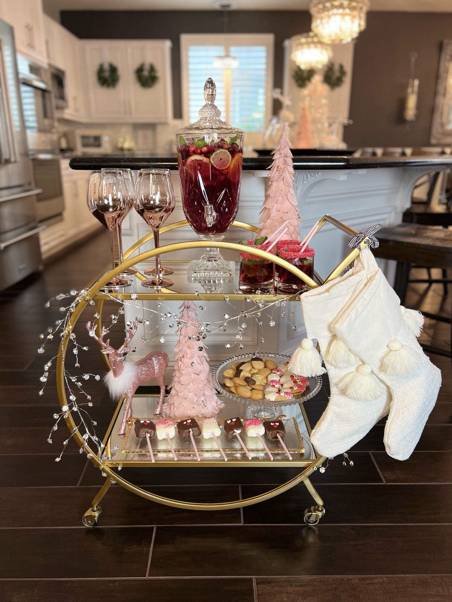 Holiday bar cart 🎀🎄❤️ 

#LTKHoliday #LTKCyberWeek #LTKHome
