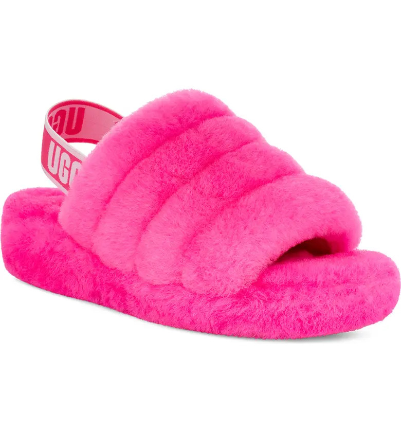 Fluff Yeah Genuine Shearling Slingback Sandal | Nordstrom