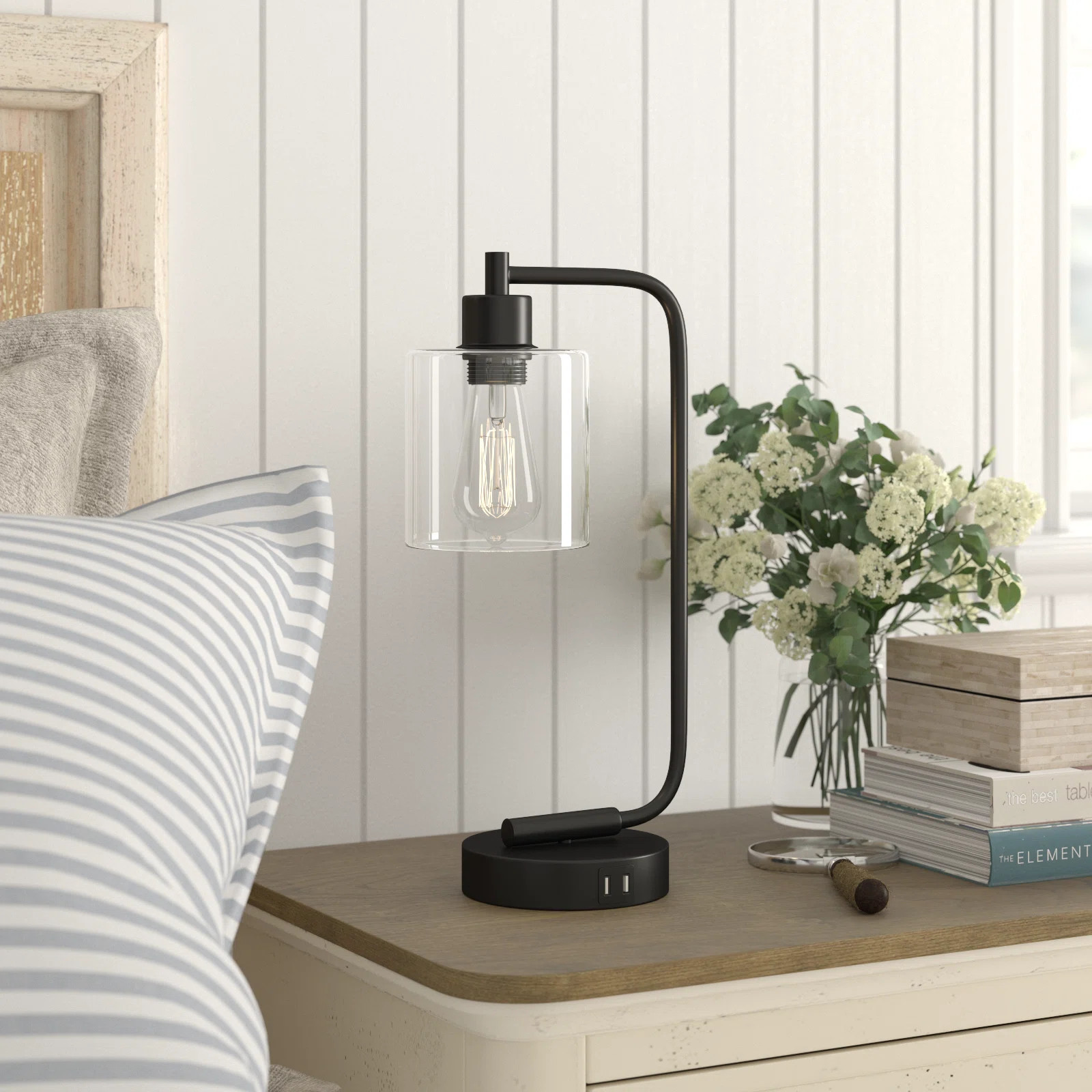 Beachcrest Home Cloutier 16.3" Dimmable Table Lamp With USB And Touch Control | Wayfair | Wayfair North America