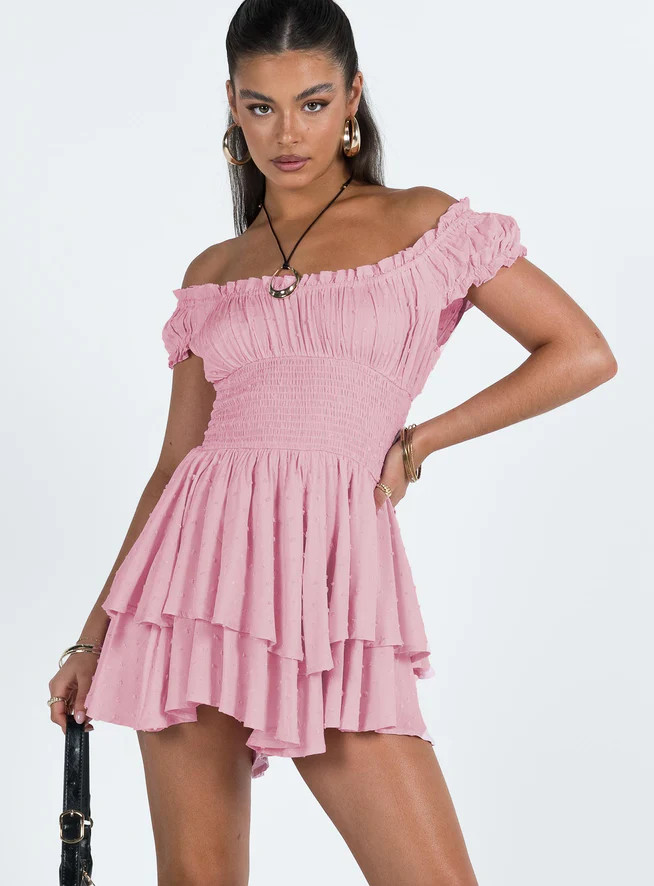 The Love Galore Romper Baby Pink | Princess Polly US