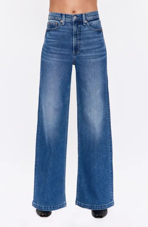 Pistola Lana High Waist Wide Leg Jeans in Naval at Nordstrom, Size 29 | Nordstrom
