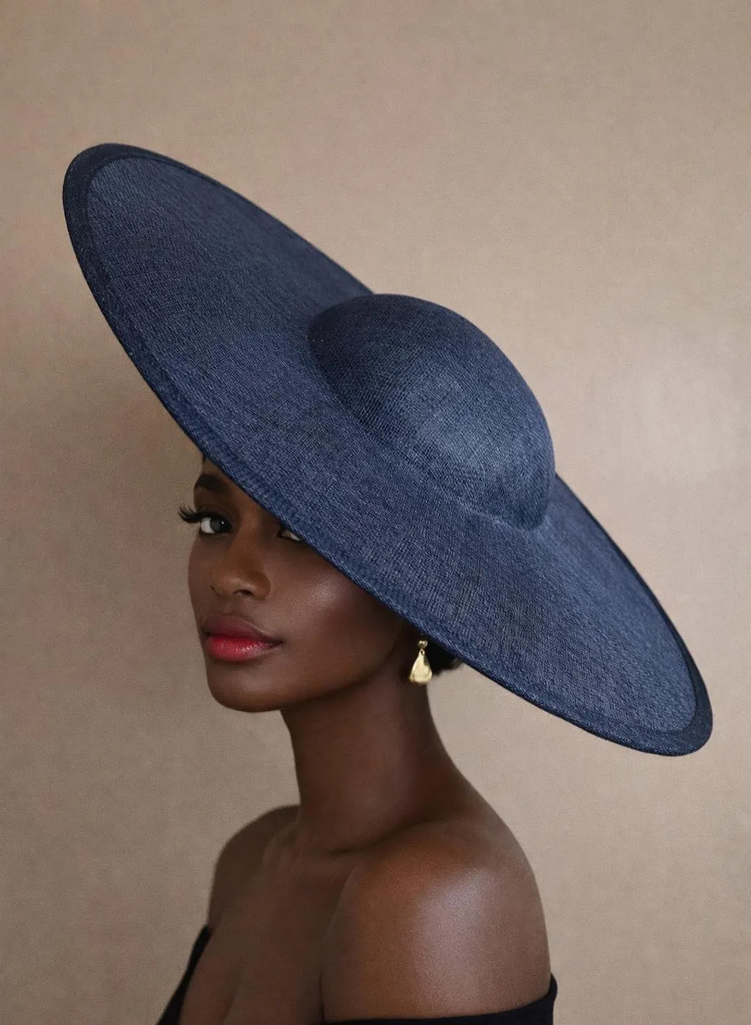Round Navy Blue Sinamay Hatinator: Kentucky Derby Fascinator - Etsy | Etsy (Global)