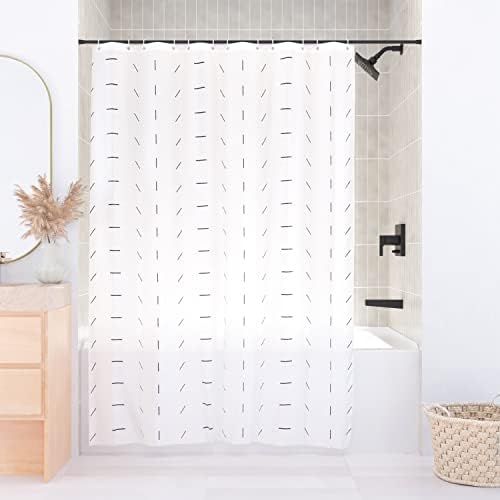 Boho Shower Curtain, Farmhouse Shower Curtain, White Shower Curtain for Bathroom Shower Curtains, Bl | Amazon (US)