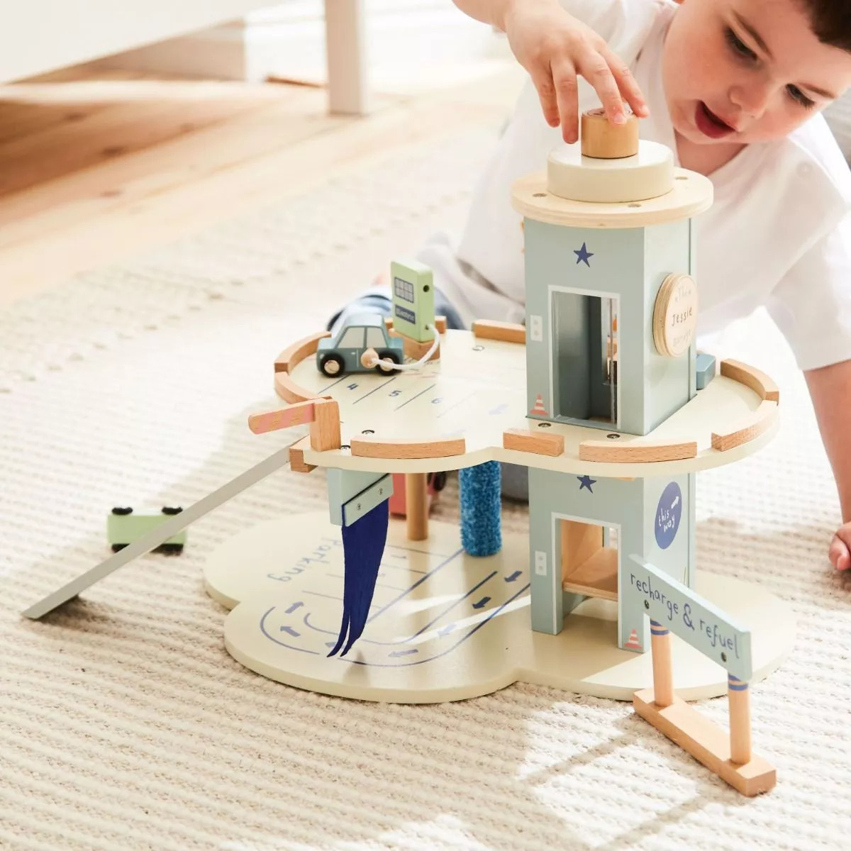 Personalised Wooden Car Garage Set | My 1st Years (Global)