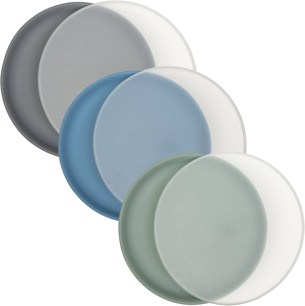 WeeSprout Baby & Toddler Non-Suction Plates with Lids, 100% Food Grade Silicone Plates, Premium H... | Amazon (US)