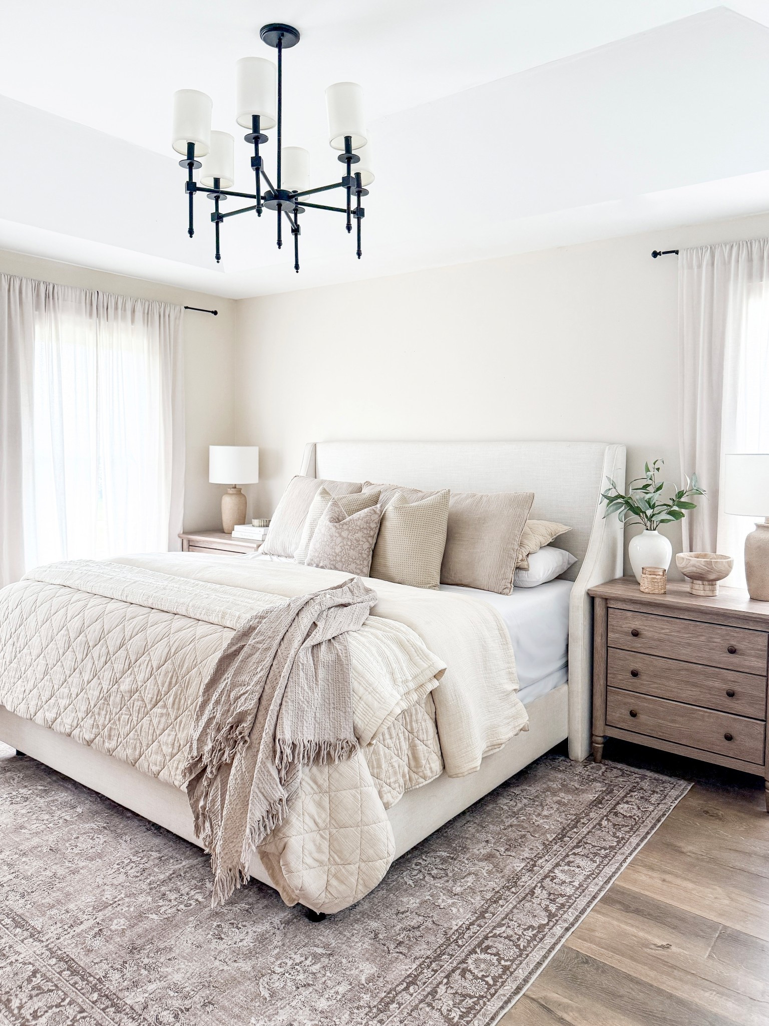 Neutral bedroom inspo, bed, upholstered bed, nightstand, area, rug, neutral area, rug, bedding, neutral, bedding, comforter, throw pillow, throw blanket

#LTKHome #LTKSaleAlert