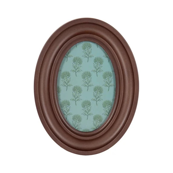 DesignOvation – 4x6 Picture Frame – Oval Walnut Tabletop Photo Frame | Walmart (US)