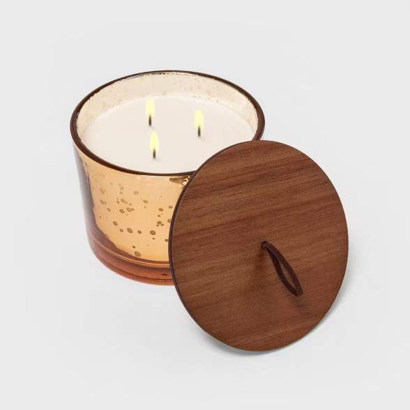 11.9oz Lidded Mercury Glass Jar 3-Wick Pumpkin Pie Candle - Threshold™ | Target