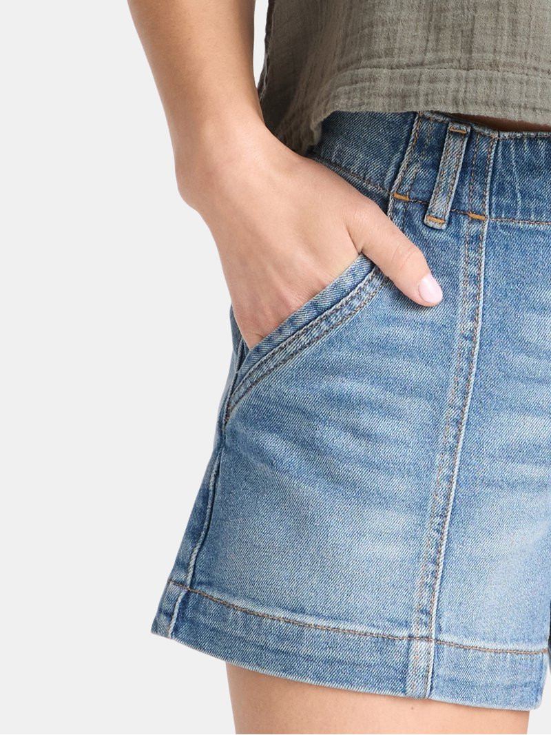 Time and Tru Women's and Women’s Plus High Rise Denim Utility Shorts, Sizes 0-22 | Walmart (US)