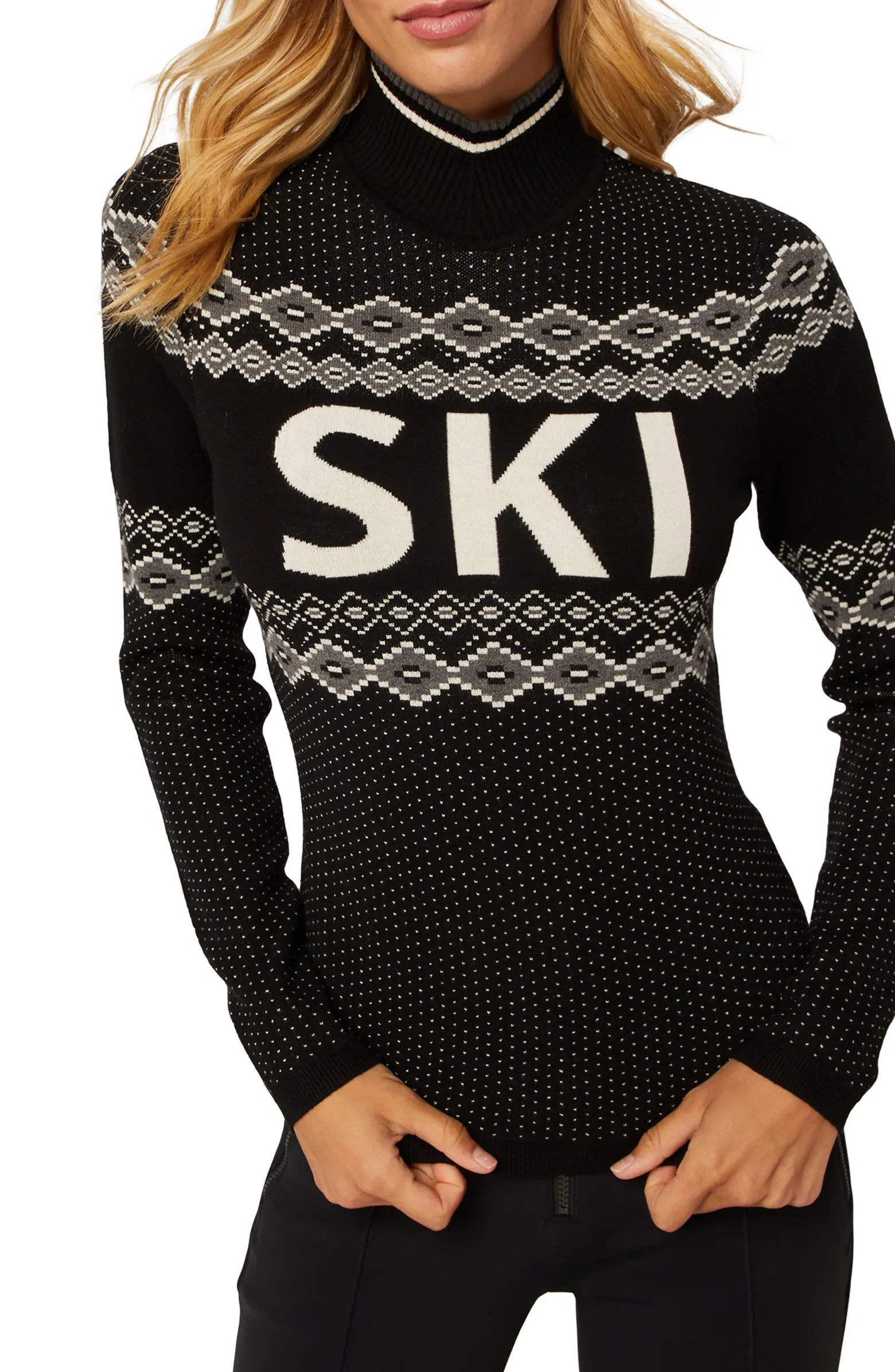 Goldie Intarsia Mock Neck Sweater | Nordstrom