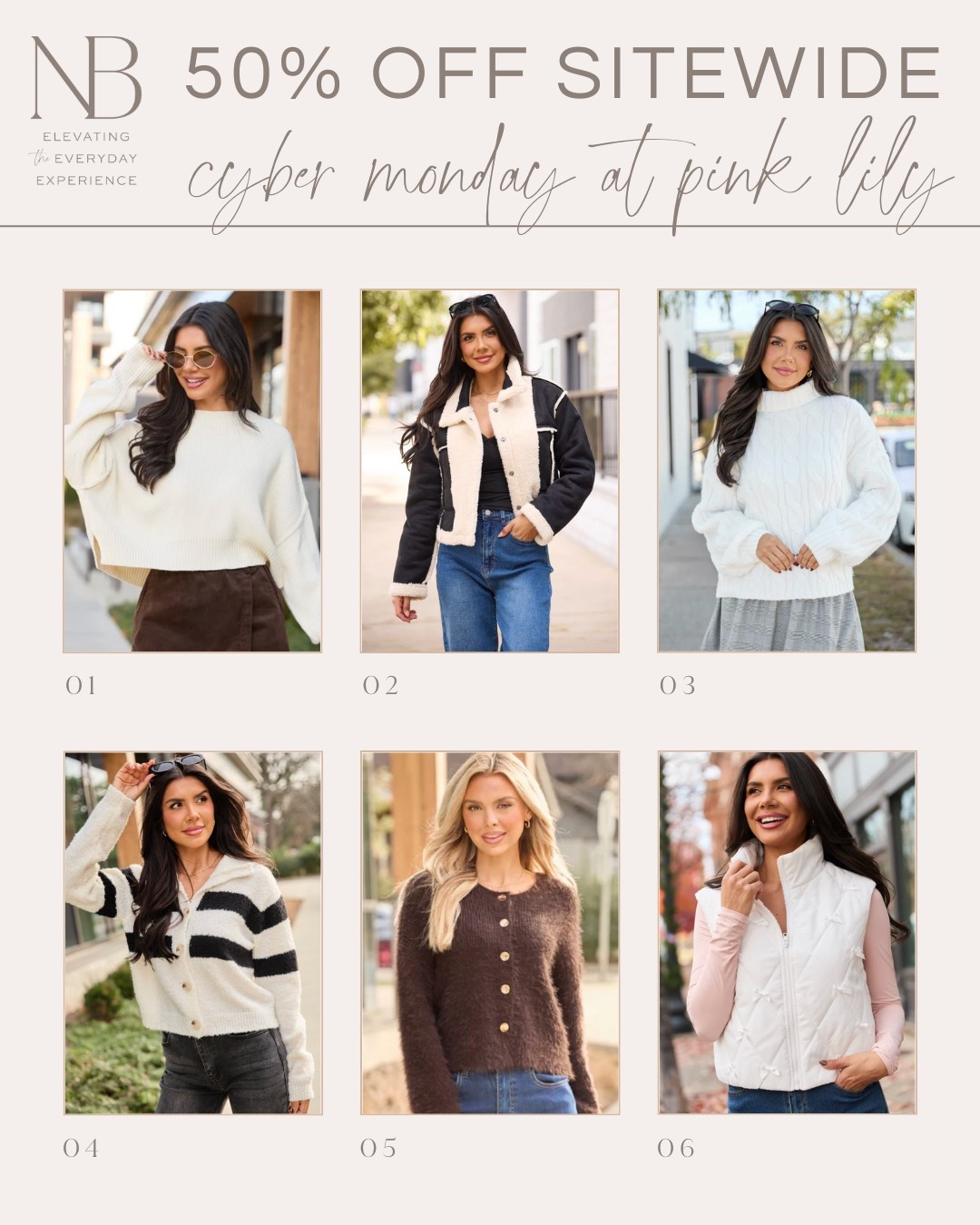 Pink Lily Black Friday Deals - 50% Off ✨

black friday 2025 // black friday deals // amazon black friday // amazon black friday deals // christmas gifts for her // christmas gift guide for her // gift guide for her // gifts for her // pink lily // fall outfit ideas // fall outfits // fall fashion

#LTKCyberWeek #LTKFindsUnder50 #LTKFindsUnder100