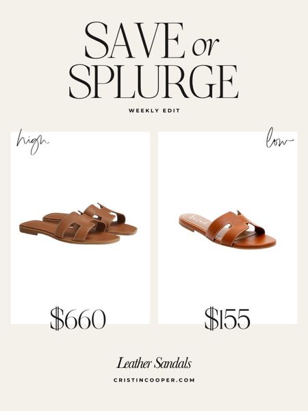 Save or Splurge

Dupe for Hermes signature leather flat sandals

For more save or splurge head to cristincooper.com 

#LTKSeasonal #LTKshoecrush #LTKstyletip