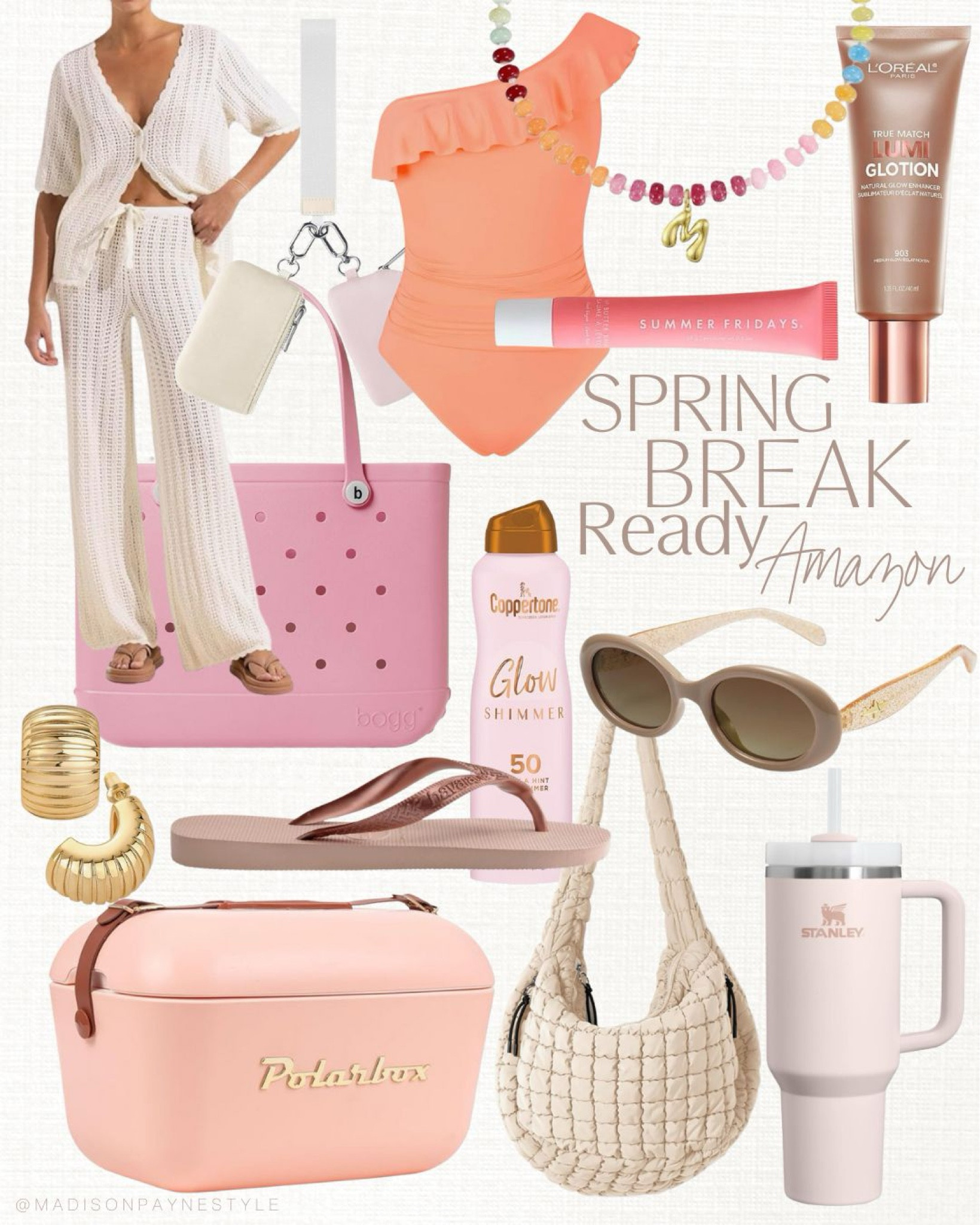 Spring Break essentials at Amazon 🏝️ the swimsuit currently has a limited time coupon! Get everything you need for your vacation, from swimsuits and crochet sets, to coolers and beach bags 

Vacation, spring break, beach vacation, vacation outfit, beach vacation outfit, Amazon, Amazon style, Amazon travel, Amazon fashion, Amazon vacation, Madison Payne 

#LTKSwim #LTKSeasonal #LTKTravel