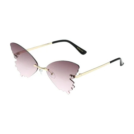 QISIWOLE Butterfly Sunglasses Butterfly Rimless Sunglasses Butterfly Glasses Eyewear Butterfly Wing  | Walmart (US)