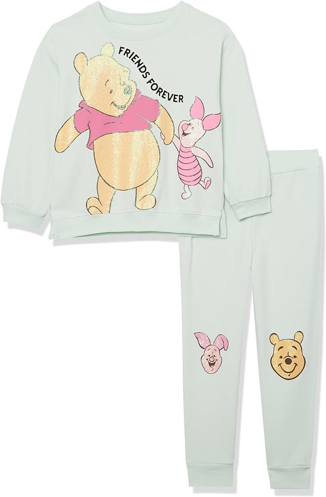 Disney Girls Winnie the Pooh & Piglet Fleece Sweatshirt & Jogger Set - Girls 2t-6xSweatshirt & Jo... | Amazon (US)
