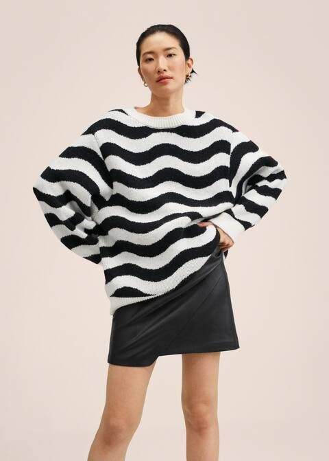 Oversize striped sweater | MANGO (UK)