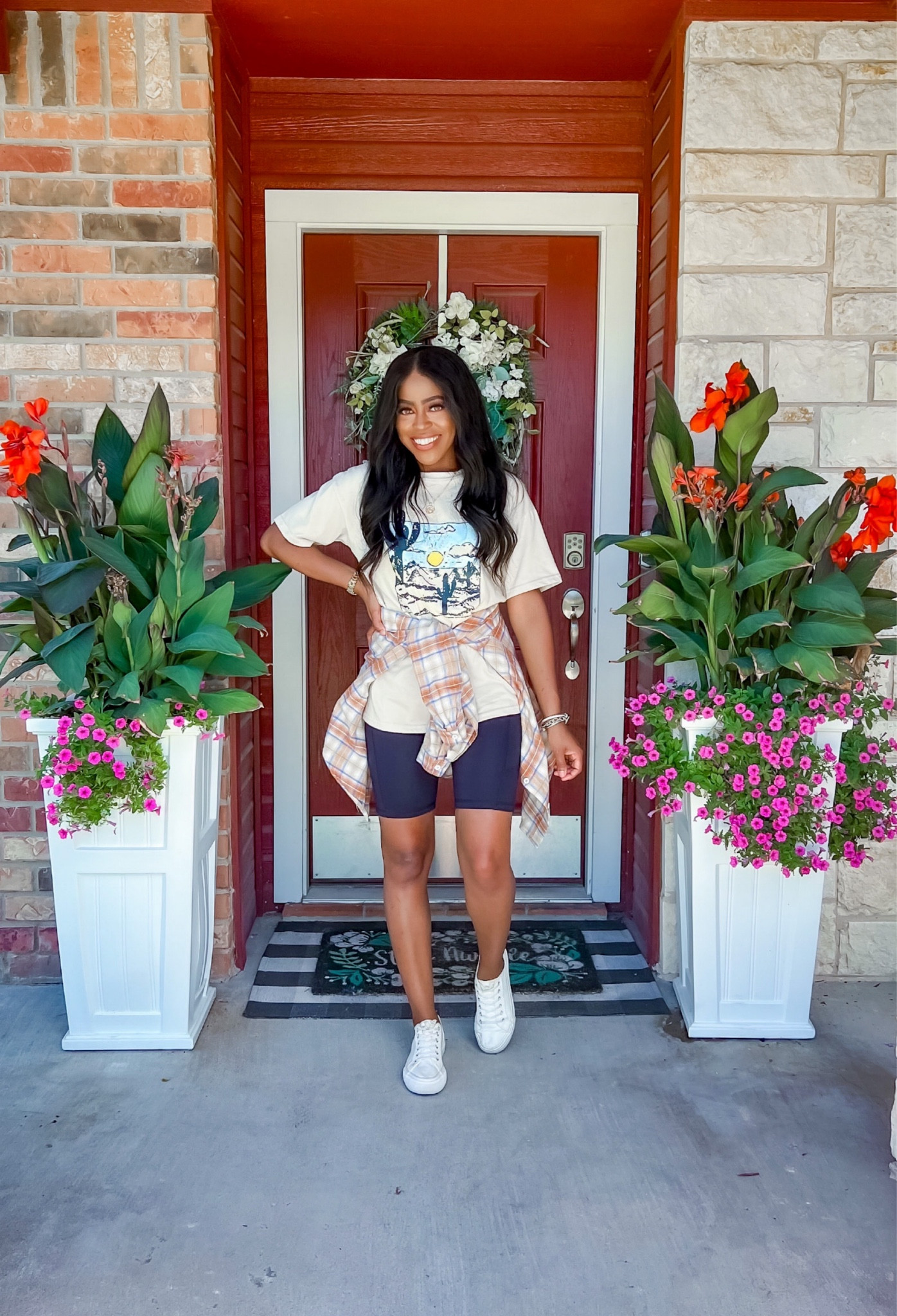 Wearing a small in everything. The flannel and graphic have an oversized fit.

#LTKshoecrush #LTKFestival #LTKunder100