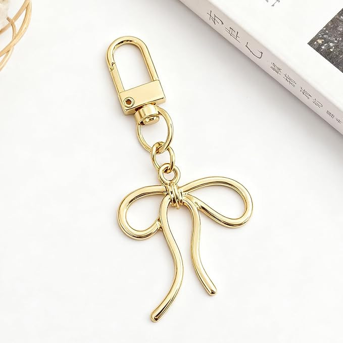 Cute Bow Keychain Kawaii Bag Charms Bling Purse Charms for Women Phone Decor Car Key Chain Access... | Amazon (US)