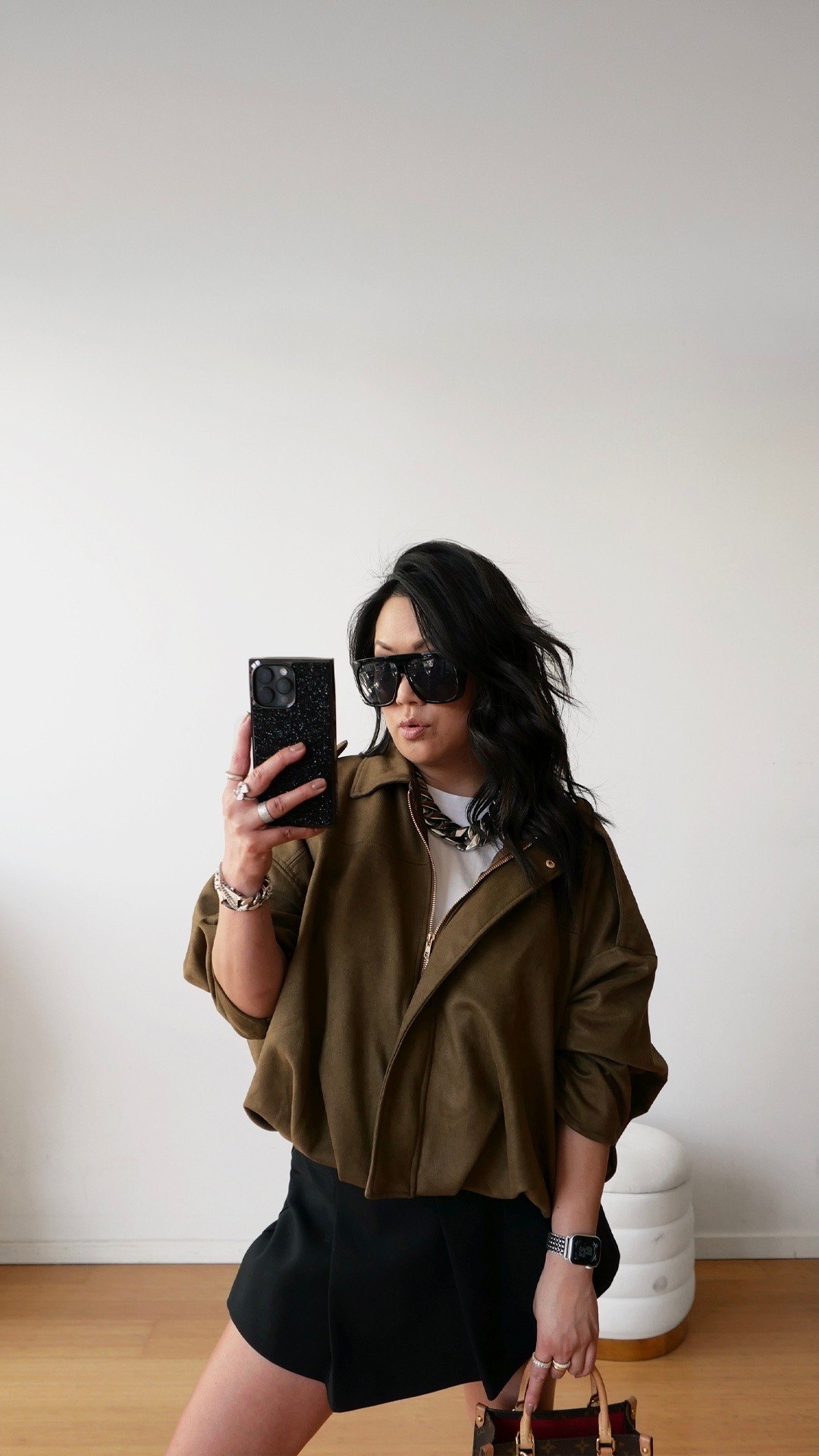 The faux suede bubble bomber you need