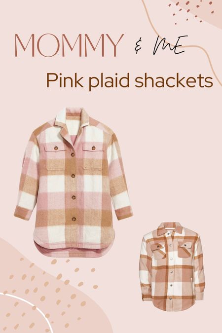 Mommy and Me pink plaid shacket matching outfit for winter 🤍🤎 Coats, button ups. Mama & baby! 

#LTKSeasonal #LTKkids #LTKfamily