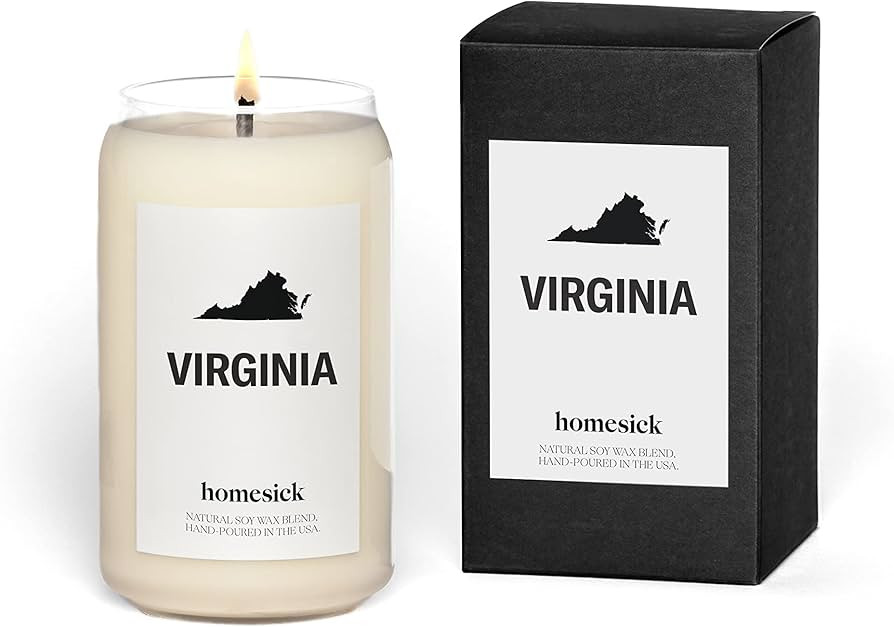 Homesick Premium Scented Candle, Virginia - Scents of Oakmoss, Pinewood, Tonka Bean, 13.75 oz, 60... | Amazon (US)