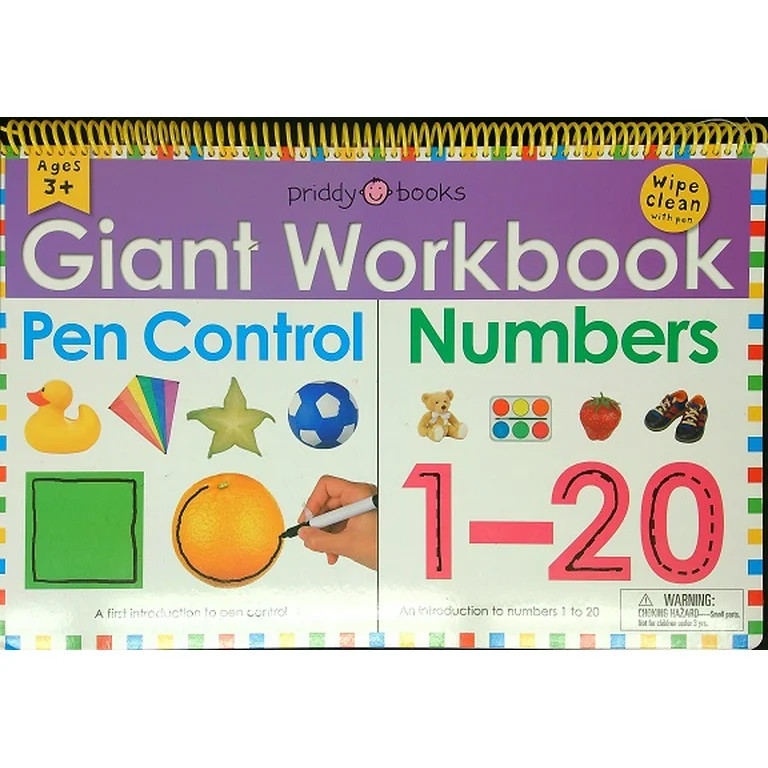 Giant Wipe Clean Workbook: Pen Control/Numbers | Walmart (US)