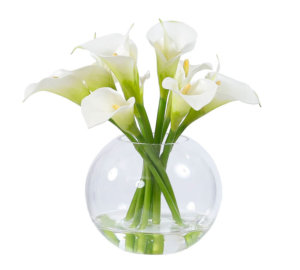Faux Calla Lily in Glass Bowl | Pottery Barn (US)