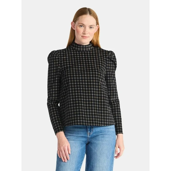 Time and Tru Women's Tie Back Corduroy Top with Long Sleeves, Sizes XS-XXXL | Walmart (US)