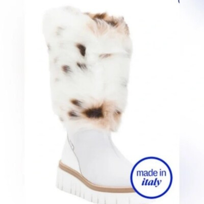 Oscar Sport Pajar Faux Fur White Suede Boots Size 7.5   Made in Italy    $395 | eBay US