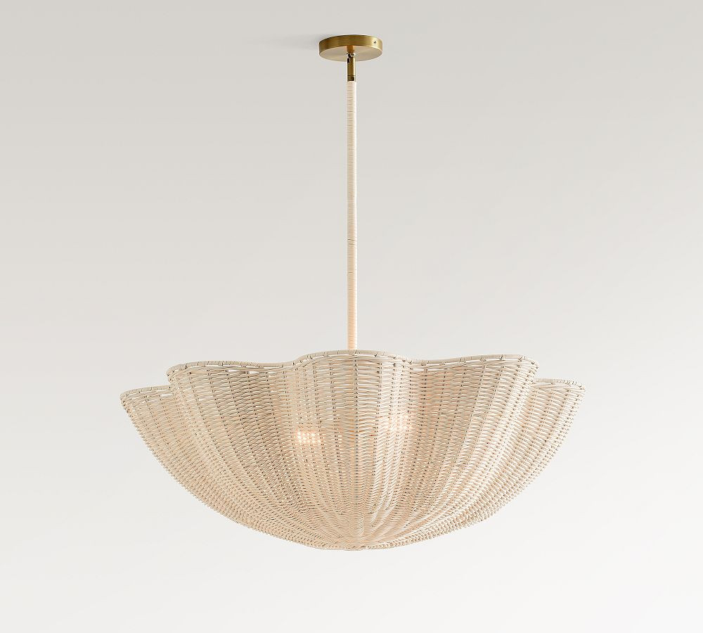 Marion Woven Scalloped Pendant (34") | Pottery Barn (US)