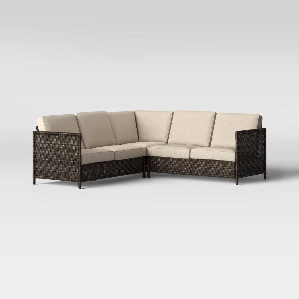 Monroe Motion Patio Sectional Tan - Threshold | Target