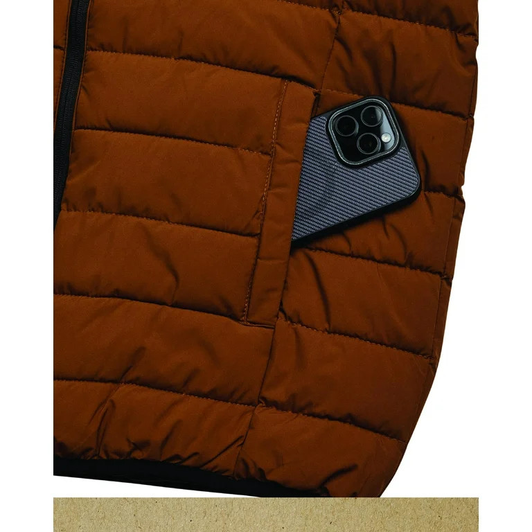 Bass Creek Outfitters Mens Puffer Jacket - Midweight Quilted Hooded Winter Coat Mens Outdoor Jack... | Walmart (US)