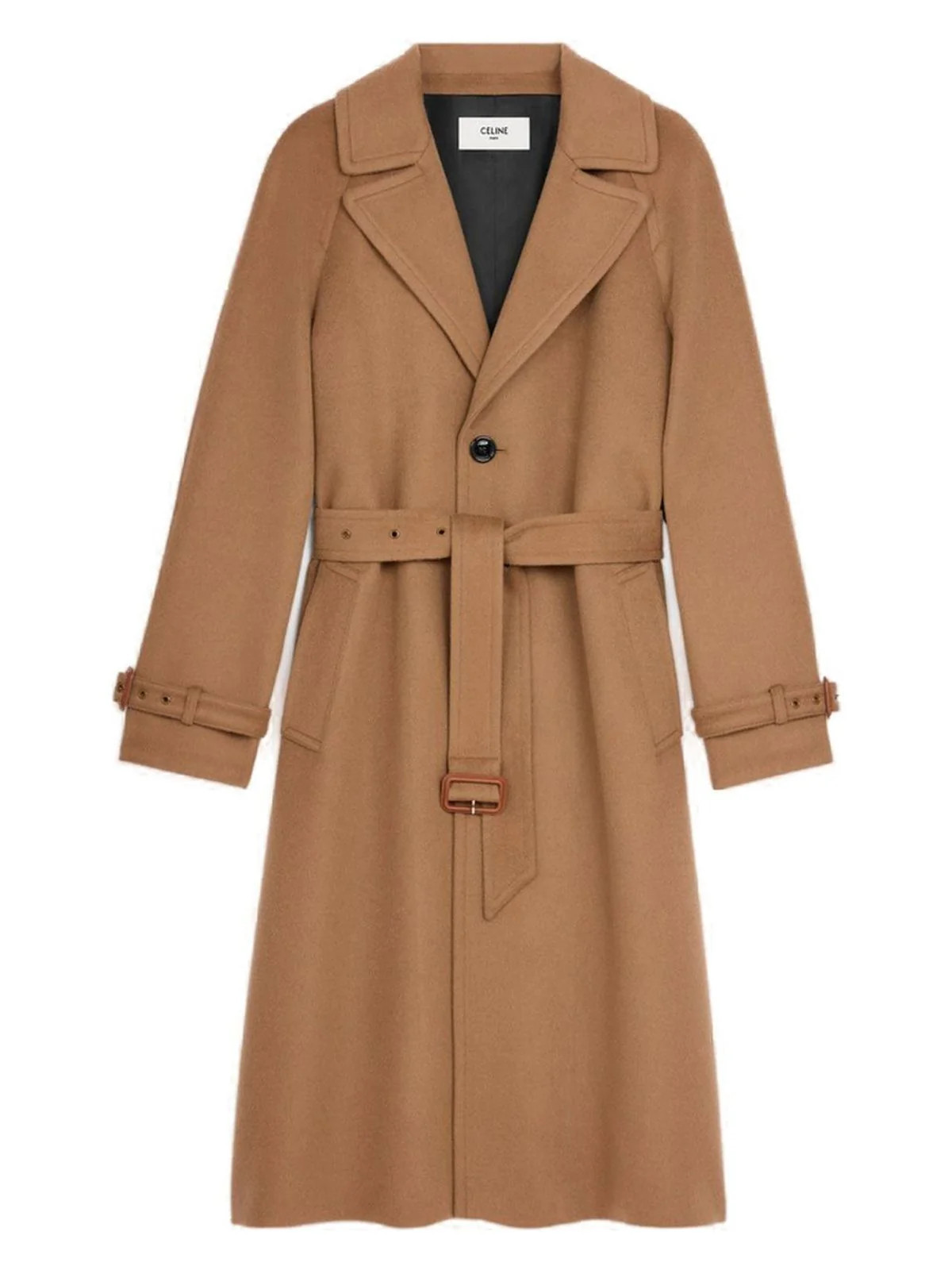 Celine Women's Chesterfield Camelwool Coat | Size 40 | 2M65C428T Color 18TO | LOZURI