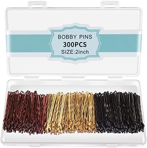 Amazon.com : 300 Pcs Bobby Pins Brown, Brown Hair Pins for Women Girls and Kids, Invisible Wave H... | Amazon (US)