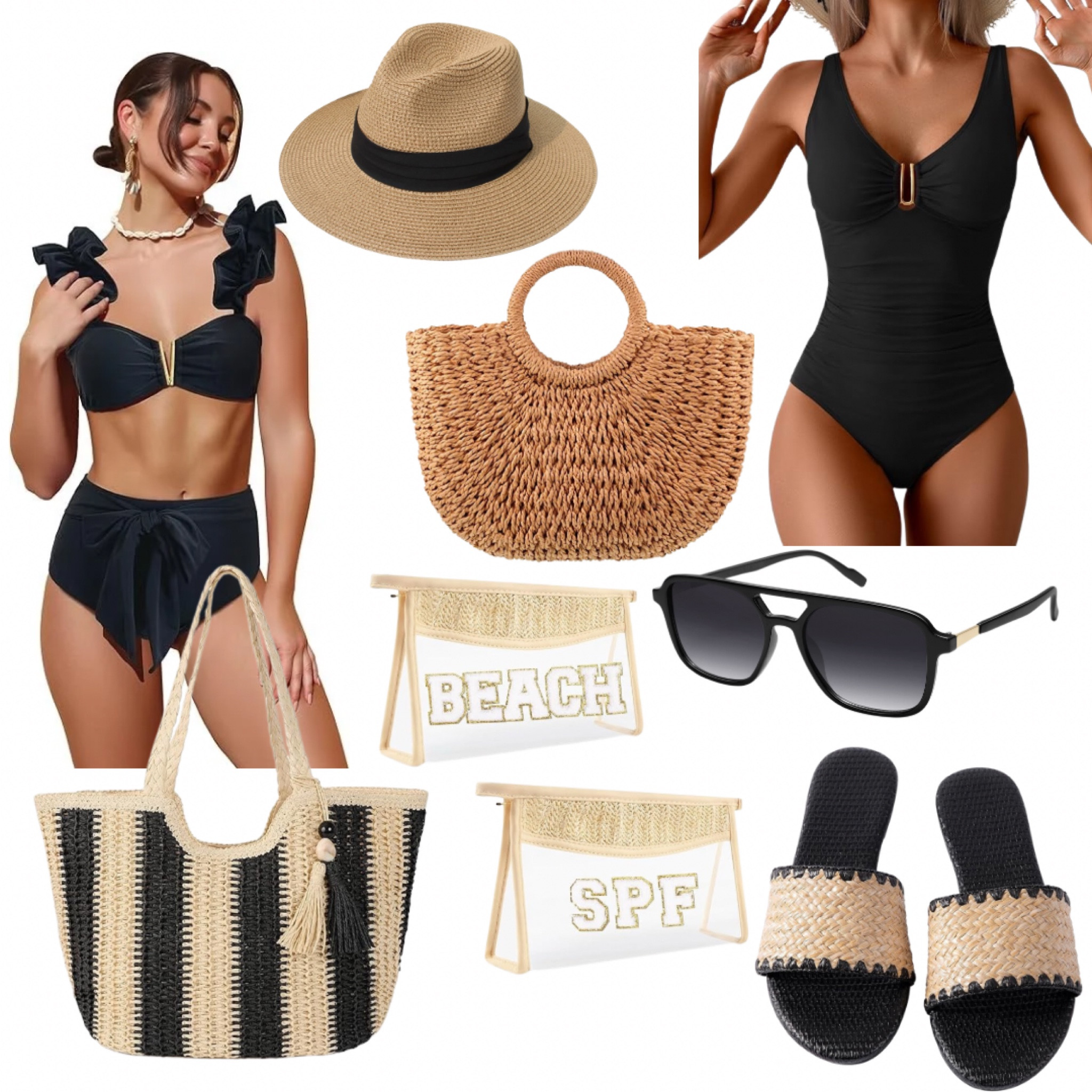 Swimsuit, sun hat, sandals, slides, beach bag, beach tote, straw bag, sunglasses, amazon swim, vacation, travel, one-piece, two-piece, tummy control #swim #resortwear #travel #beachbag #swimsuitt

#LTKSeasonal #LTKSwim #LTKTravel