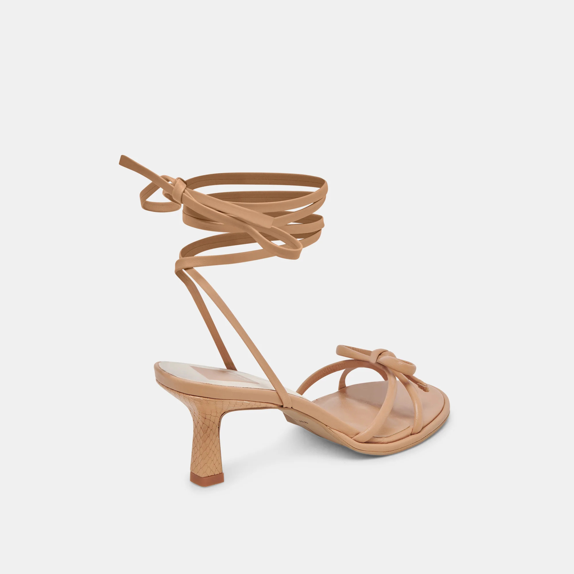 MAISON HEELS LIGHT TAN LEATHER | DolceVita.com