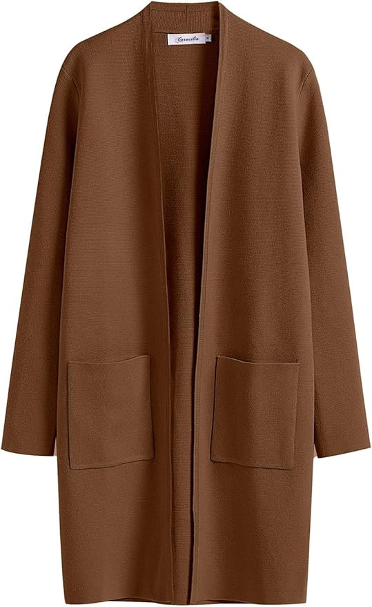 Caracilia Cardigan Sweaters for Women Casual 2023 Fall Winter Fashion Clothes Classy Long Sleeve ... | Amazon (US)